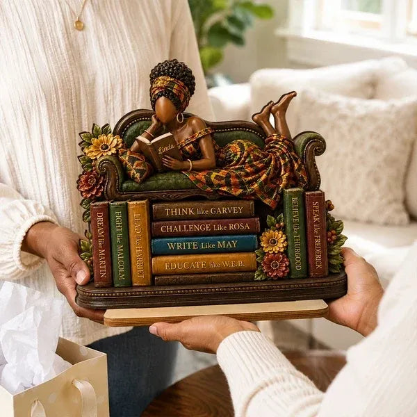 2-Layer Wooden Plaque, Personalized Black History Reading Design