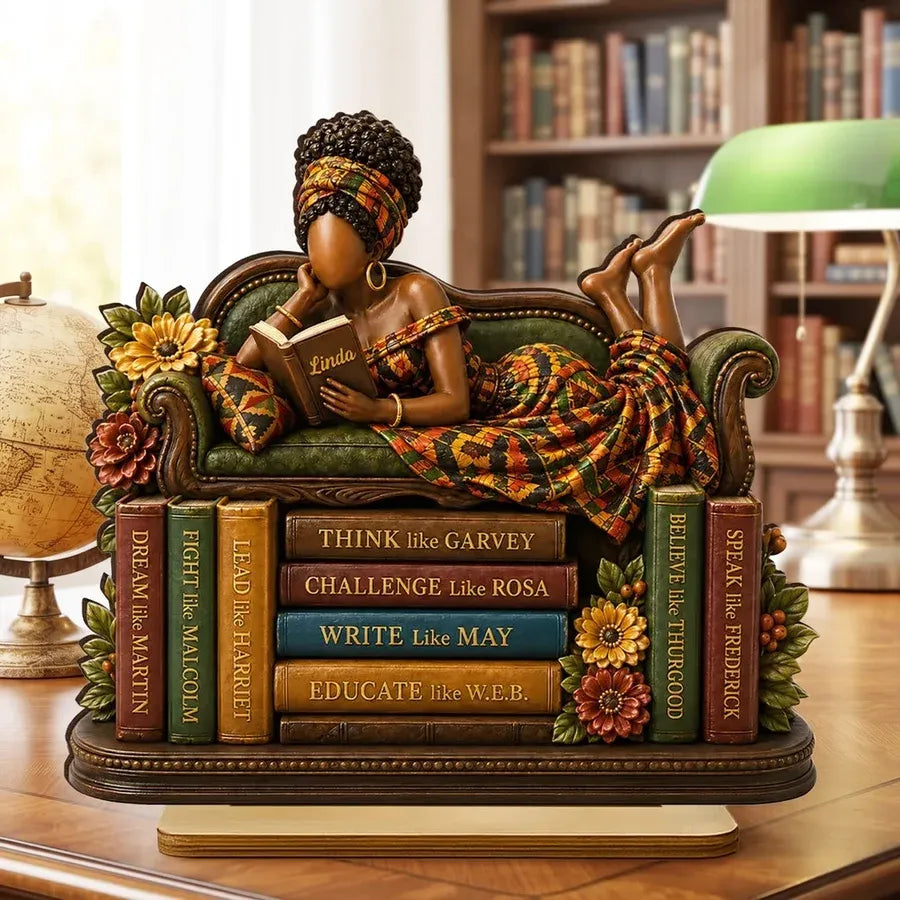 2-Layer Wooden Plaque, Personalized Black History Reading Design